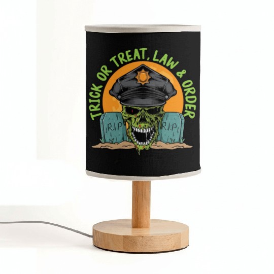 Trick or Treat, Law & Order Policeman Halloween Fabric Lamps