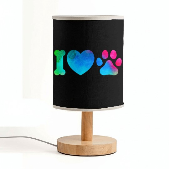 I Love Dogs, I love my DOG Fabric Lamps