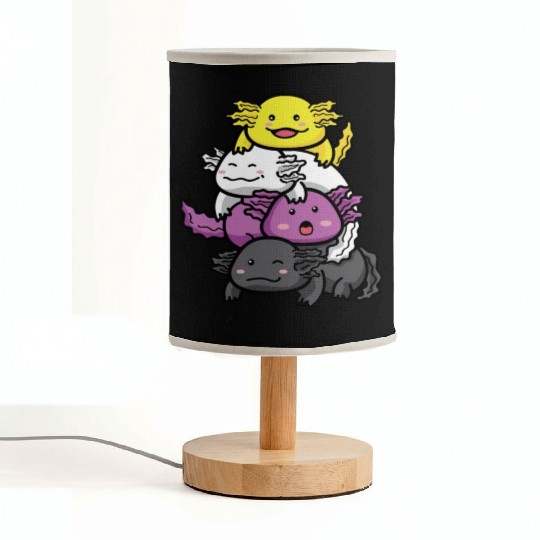 Axolotl Nonbinary Flag Kawaii Fabric Lamps