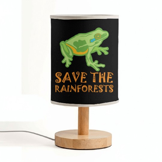 Save The Rainforests Tree Frog Fabric Lamps