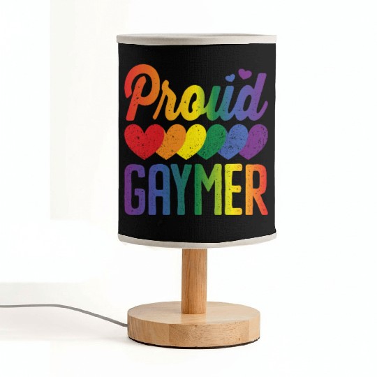 Proud Gaymer Gay Pride Lesbian Rainbow Flag Fabric Lamps