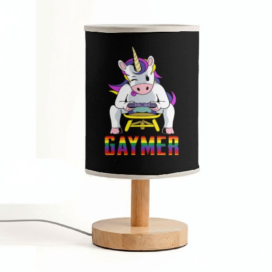 LGBTQ Gaymer Gamer Gay Rainbow Unicorn Fabric Lamps