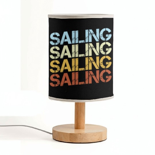 Retro Sailing Typography Fabric Lamps