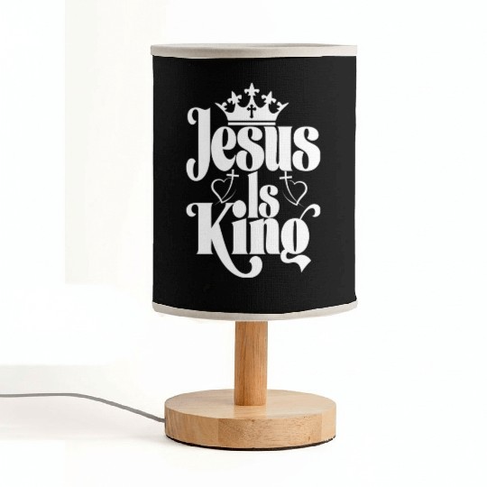 Jesus Is King Love Jesus Christian Christmas Fabric Lamps