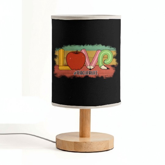 Love Teacher Life Fabric Lamps