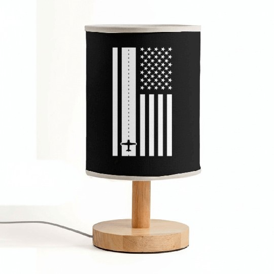 Aircraft Pilot USA Flag Runway Fabric Lamps