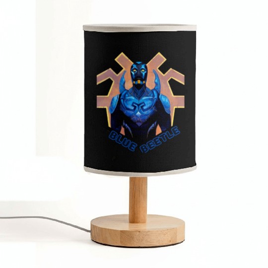 Blue Beetle Fabric Lamps