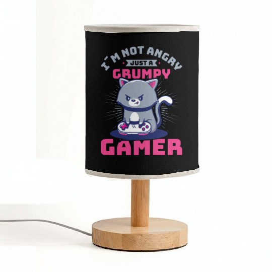 Gaming, Gaming, Video Game, Grumpy Cat Gamer Fabric Lamps