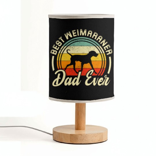 Best Weimaraner Dad Ever Retro Fabric Lamps