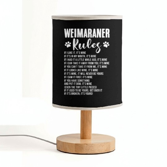 Weimaraner Rules Fabric Lamps