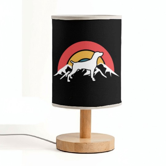 Weimaraner Silhouette Fabric Lamps