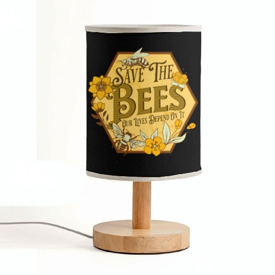 Honey Bee Beekeeping Save The Bees Fabric Lamps
