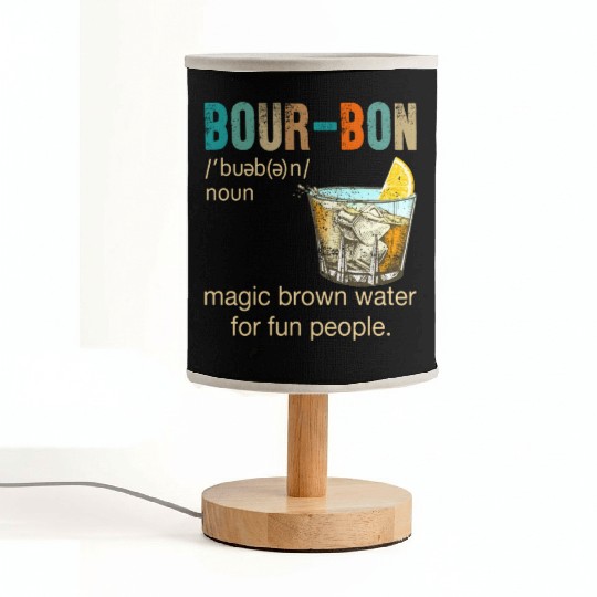 Bourbon Magic Brown Water For Fun People Fabric Lamps