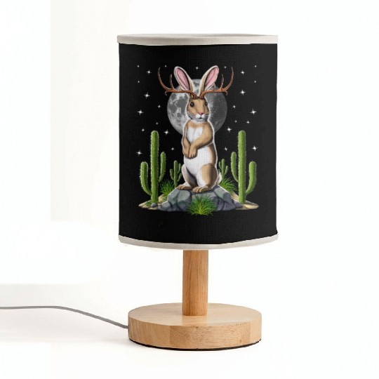 Jackalope Rabbit Fabric Lamps