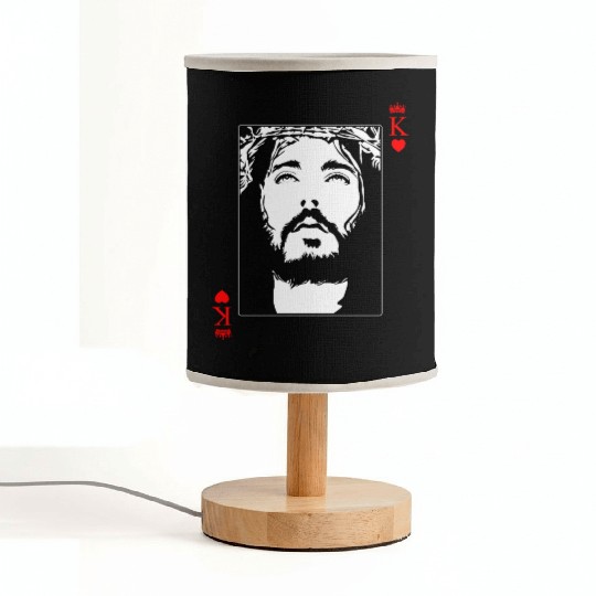 Jesus Is King Jesus King Of Hearts Card Christian Fabric Lamps