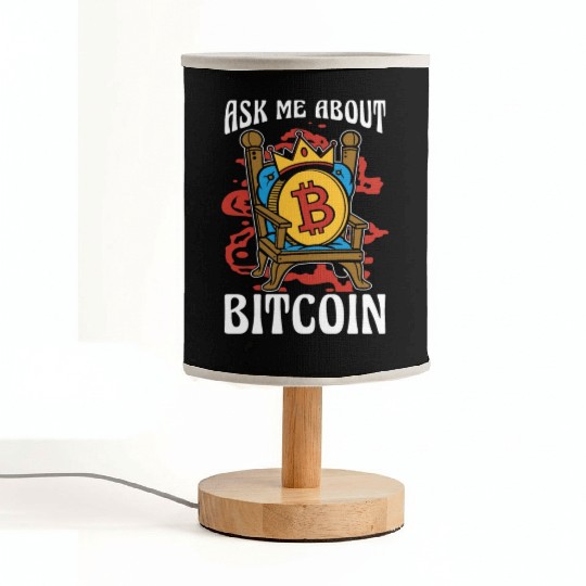 Cryptocurrency Ask Me About Bitcoin Stock Market Fabric Lamps