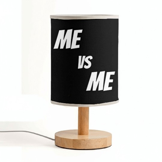 Me vs Me (white) Fabric Lamps