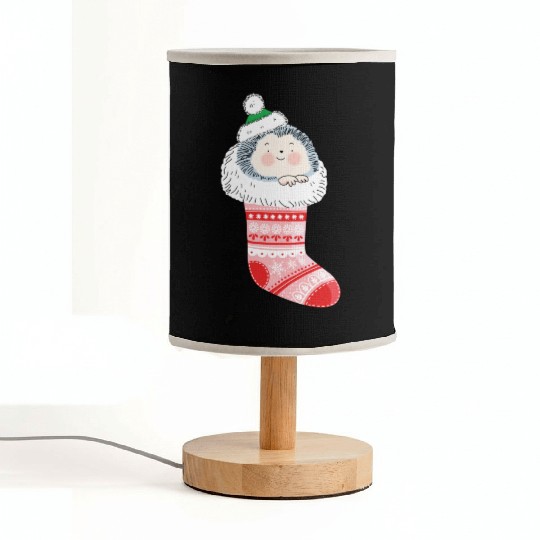 Holly Jolly Hedgehog Fabric Lamps