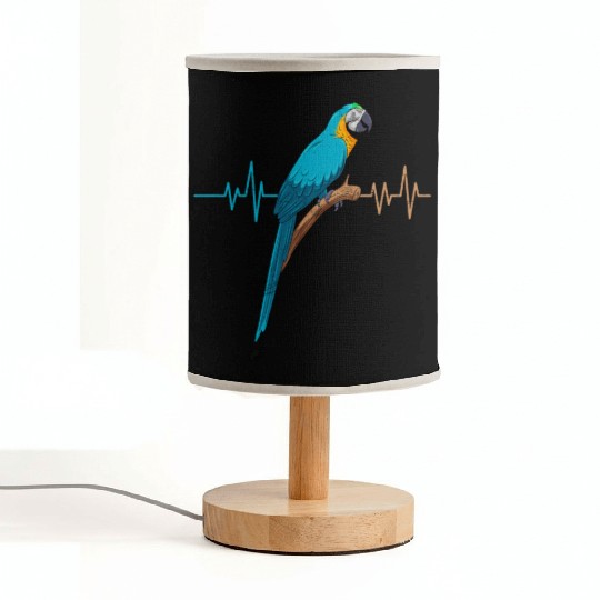 Macaw Heart Beat Parrot Bird Parrots Macaws Fabric Lamps