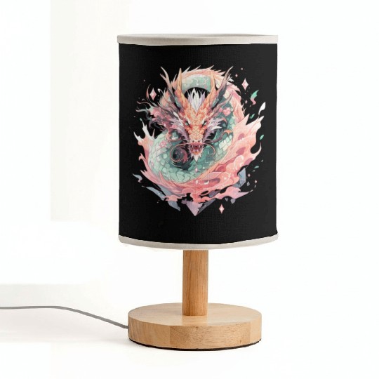 Adorable Crystal Chinese Dragon Fabric Lamps
