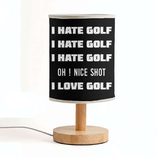 I Hate Golf I Love Golf Fabric Lamps