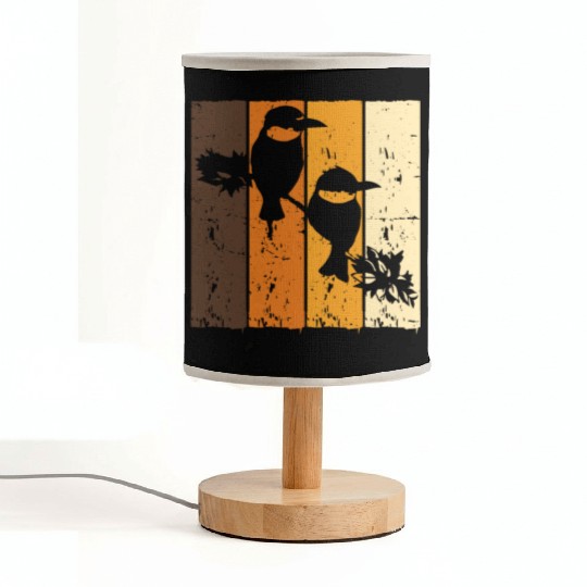 Birds Art Budgie Sparrow Canary Parrot Hummingbird Fabric Lamps