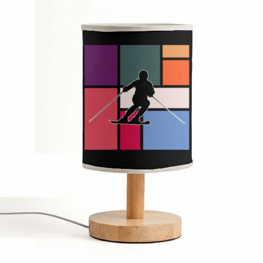 Vintage Skiing – Retro Winter Sports Fabric Lamps