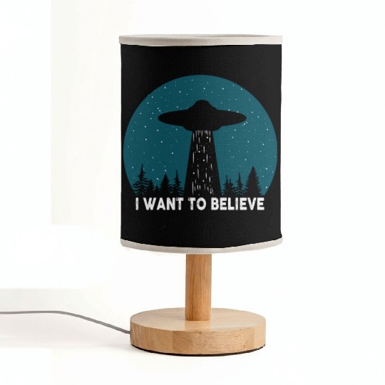 I Want To Believe World Ufo Day Fabric Lamps