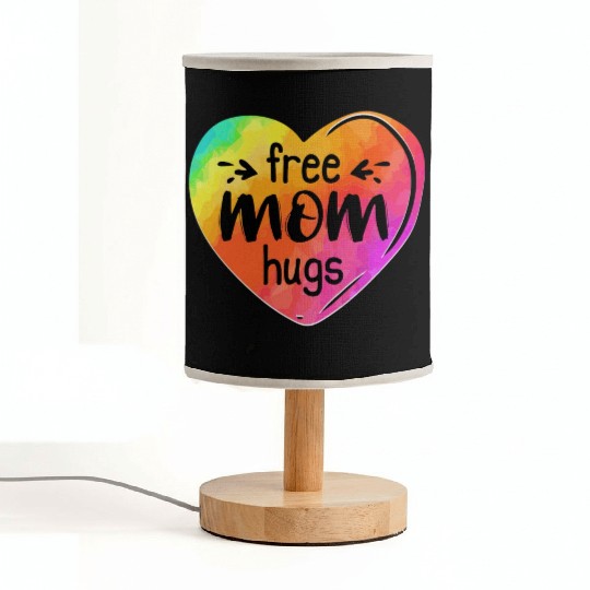 LGBTQIA LGBT Free Mom Hugs Rainbow Heart Gay Pride Fabric Lamps