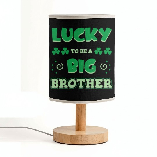Lucky To Be A Big Brother St. Patrick's Day Fabric Lamps