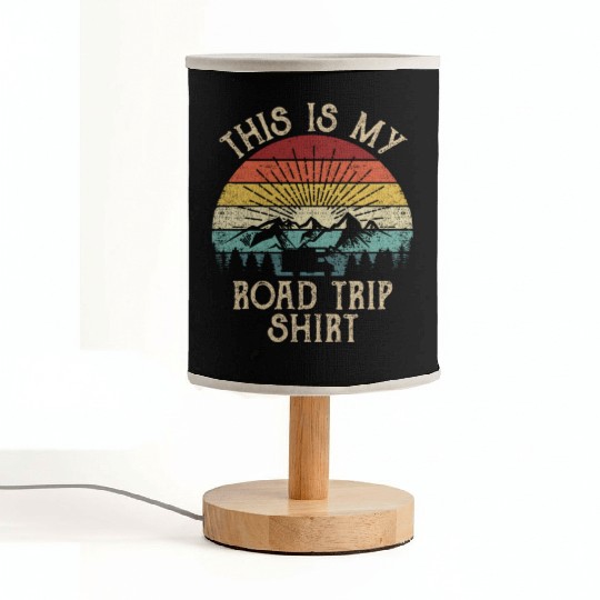 This Is My Road Trip Fabric Lamps RV Vacation Travel