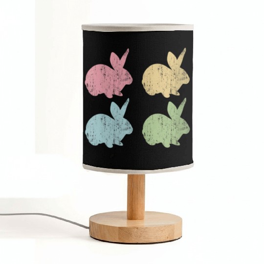 Easter Bunny Pastel Toddler Child Mom Fabric Lamps