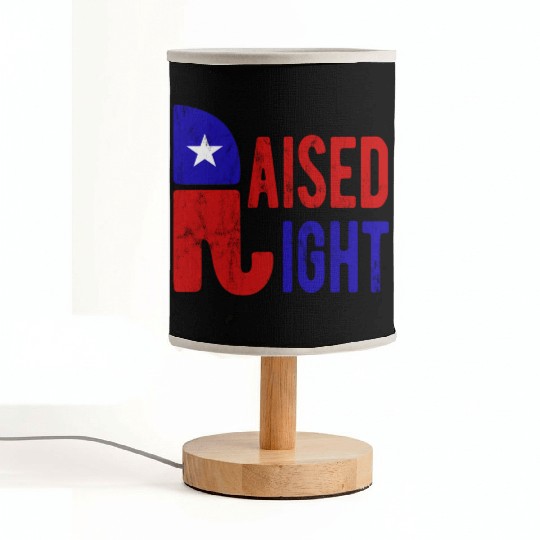 Raised Right Proud Republican Elephant Logo Usa Fabric Lamps