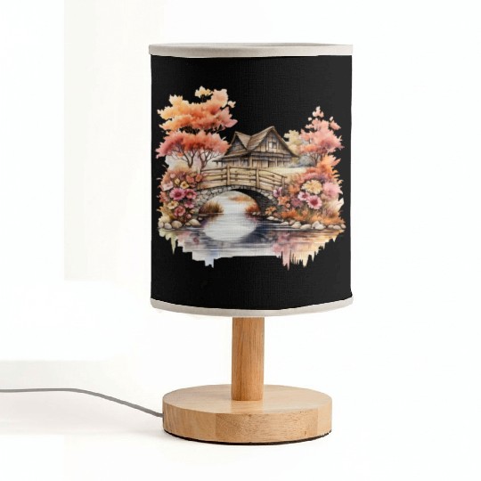 Vintage Wildflower Poster Green Botanical Wall Art Fabric Lamps