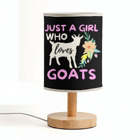 Just A Girl Who Loves Goats - Funny Goat Lover Fabric Lamps