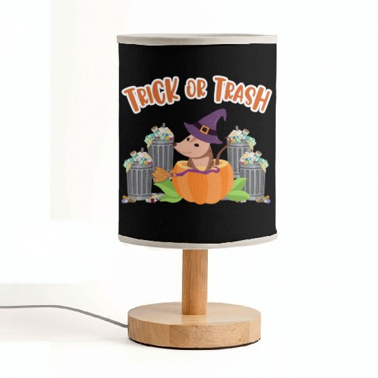 Trick or Trash Happy Halloween Fabric Lamps