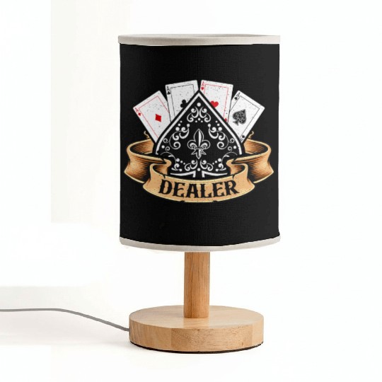 Classic Blackjack Dealer Gambling Card Game Casino Fabric Lamps