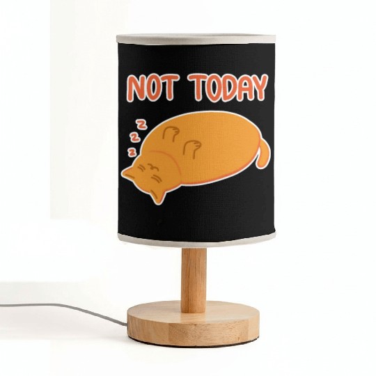 Not today Lazy orange cat Fabric Lamps