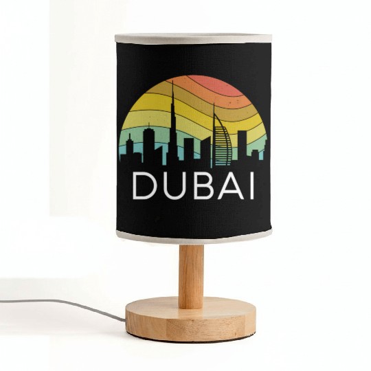 Dubai Skyline City Arab Emirates Uae Arcihtecture Fabric Lamps