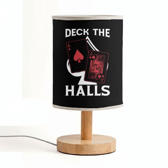 Classic Blackjack Deck The Halls Casino Gambling Fabric Lamps