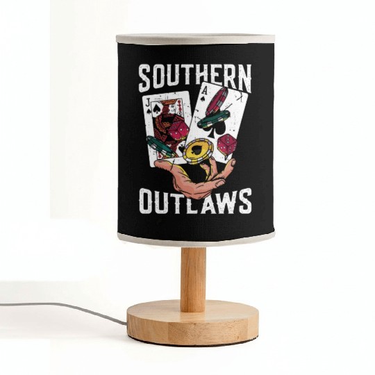Classic Blackjack Southern Outlaws Loves Card Game Fabric Lamps