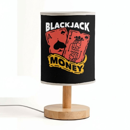 Classic Blackjack Money Casino Card Game Dealer Fabric Lamps