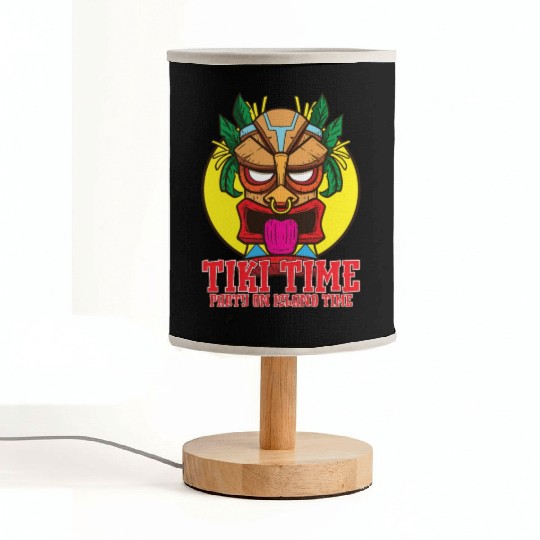 Tiki Mask Hawaiian Decor Luau Party South Pacific Fabric Lamps