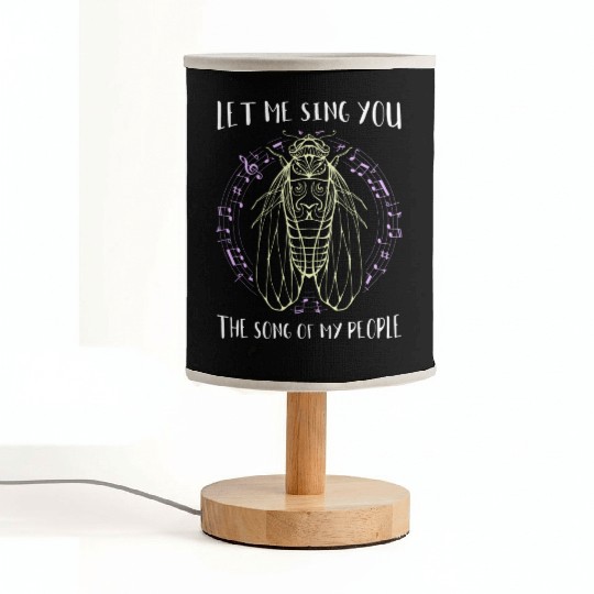 Let Me Sing You The Song Of My People Cicada Line Fabric Lamps