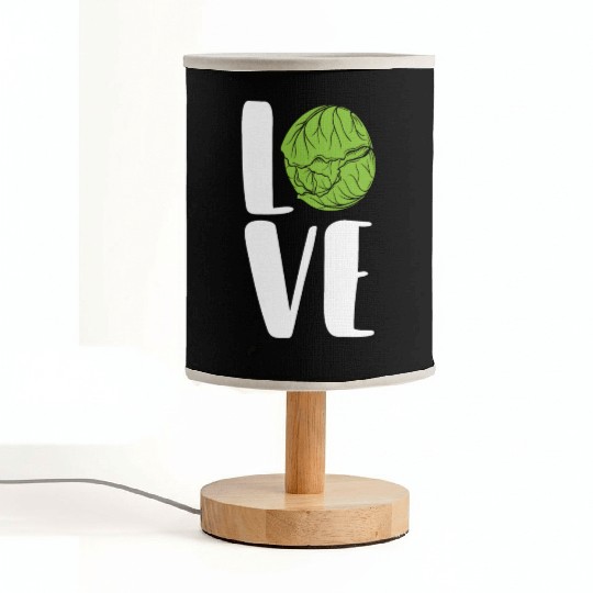 Vegan Vegetable Love Green Organic Fresh Produce Fabric Lamps