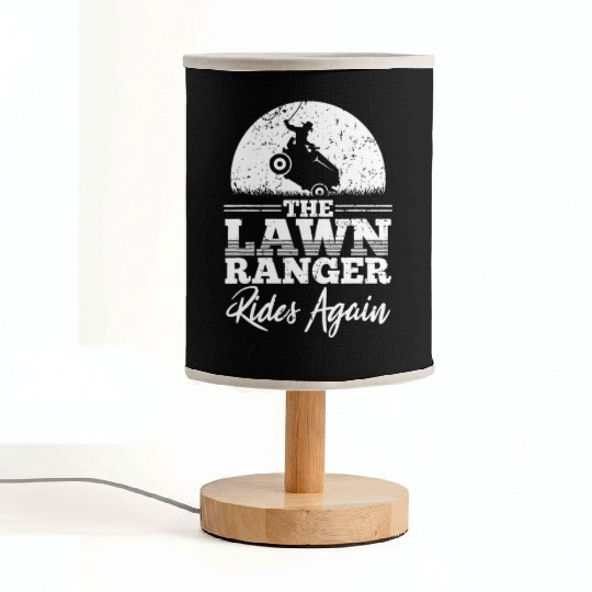 The Lawn Ranger Rides Again Grass Mowing Lawn Fabric Lamps
