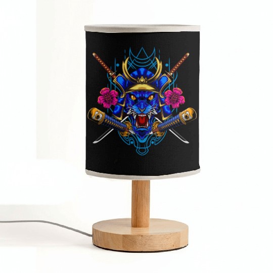 Samurai Wolf: A Fusion of Japanese Culture Fabric Lamps