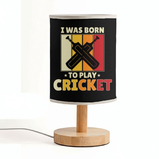 I Was Born To Play Cricket Fabric Lamps