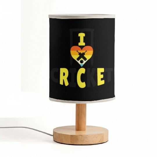 I Love Cricket Fabric Lamps