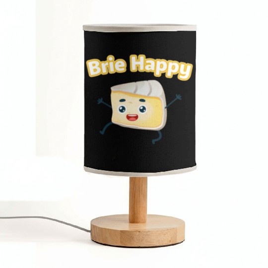 Brie Happy: Cheesy Pun for Cheese Lovers Fabric Lamps